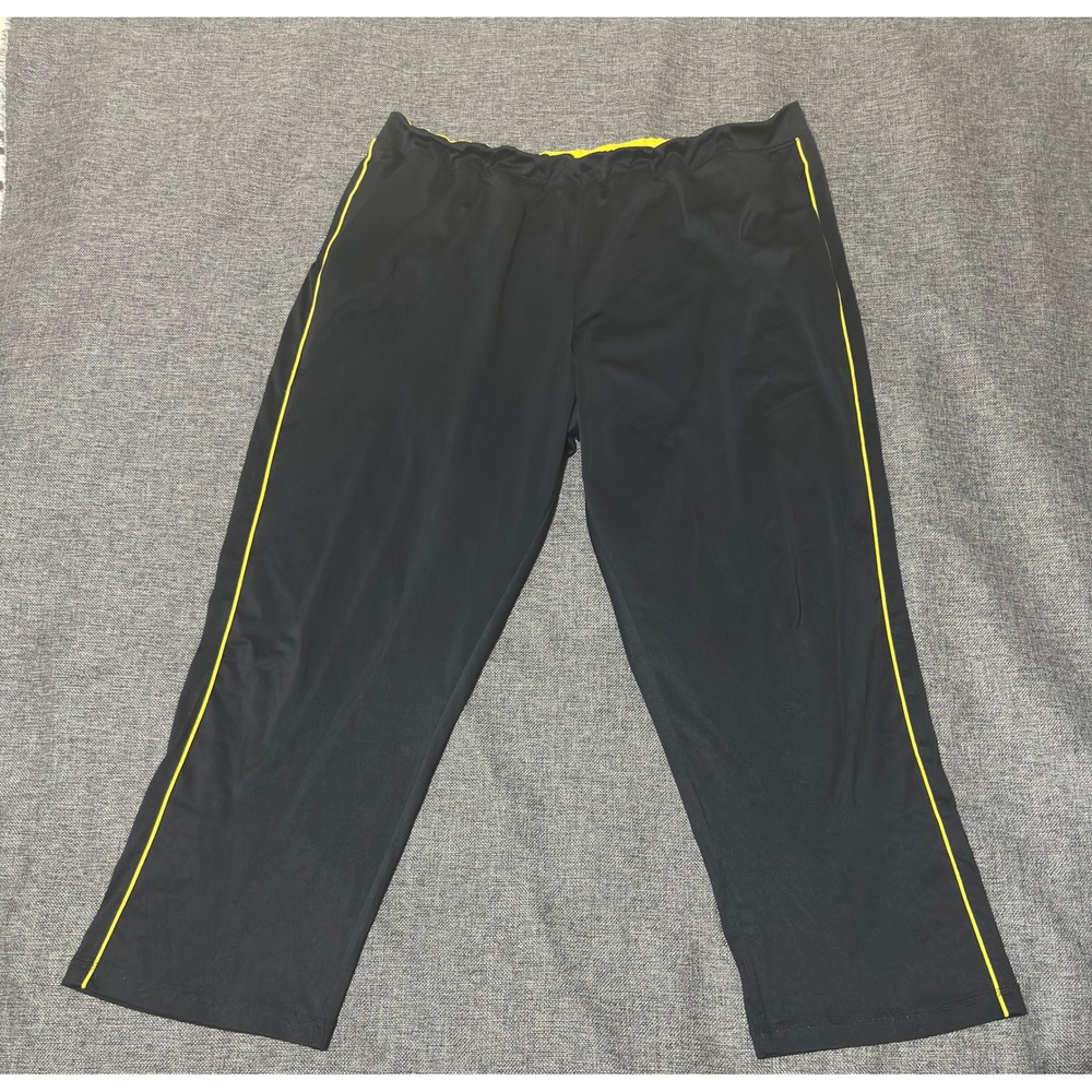 Coldwater Creek Womens 2X Pants Black Yellow Side Stripe H50069